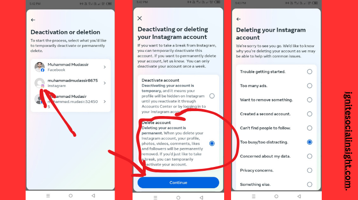 how to delete your instagram account 