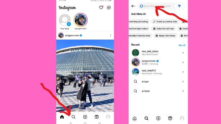 how to clear instagram search suggestions 